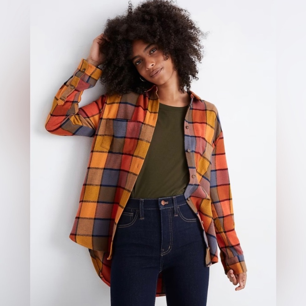 *SOLD* Madewell Sunday Flannel Shirt in Emmy Plaid